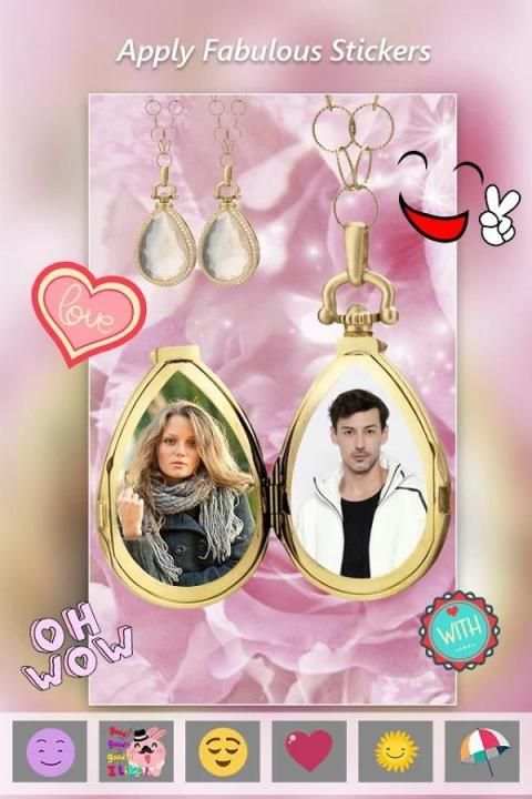 Romantic Love Locket Photo Frame скриншот 3