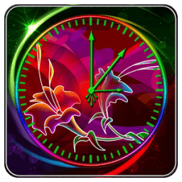 Neon Clock Live Wallpaper आइकन