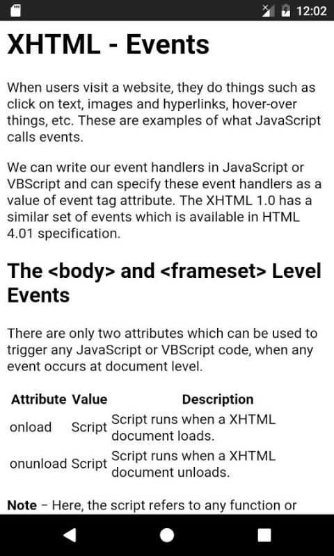 Learn XHTML Guide Complete screenshot 1