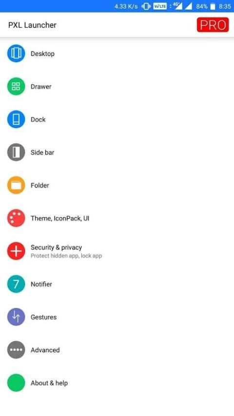 Pixel 2 XL style launcher for Android oreo launchr screenshot 1