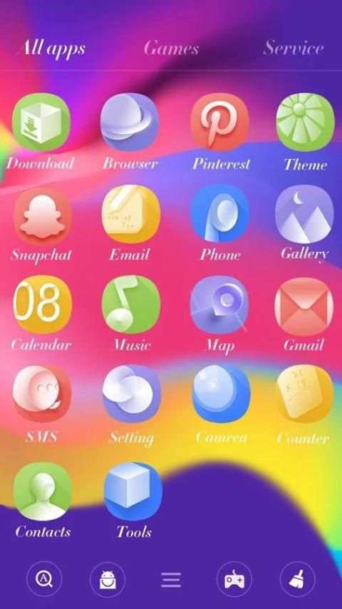 Ipple X GO Launcher Theme 4 تصوير الشاشة