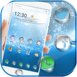 Blue Water Theme with water drop icon