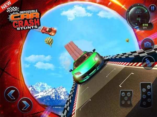 Impossible Car Crash Stunts - Car Racing Game 3 تصوير الشاشة