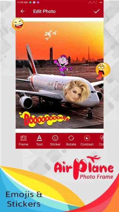 Airplane Photo Frame 3 تصوير الشاشة