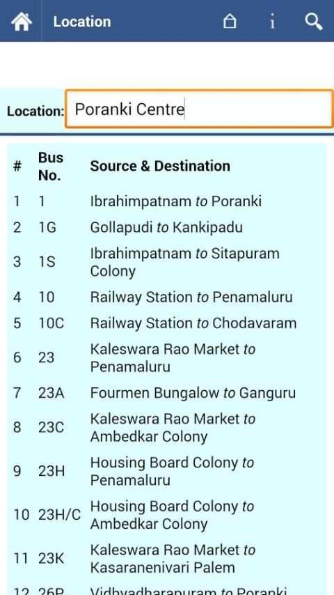 Vijayawada Bus Info screenshot 1