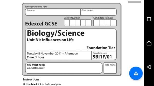 GCSE Past Papers 3 تصوير الشاشة