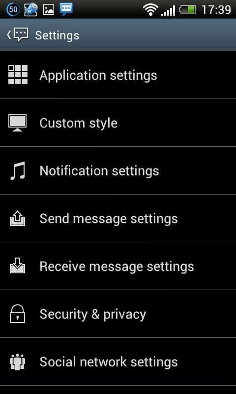Handcent 6 Skin(Samsung style) скриншот 4