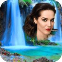 air terjun foto kolase campuran foto