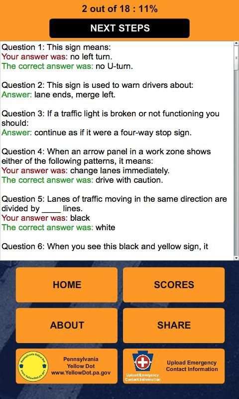 PA Driver’s Practice Test скриншот 1