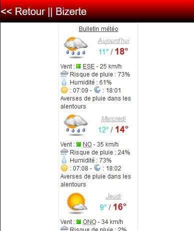 Tunisie Météo screenshot 1