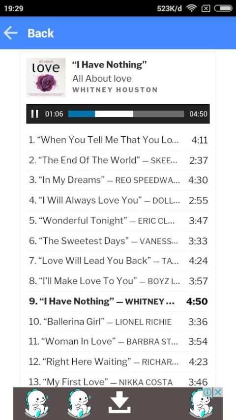 MP3 Love Songs 2 تصوير الشاشة