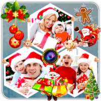 Christmas Photo Collage Editor with New Stickers