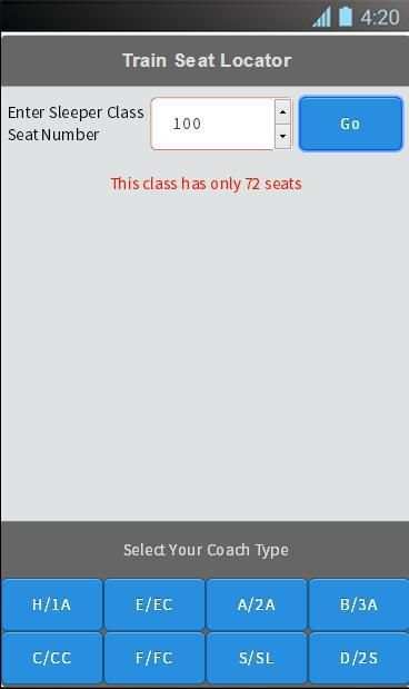 Indian Train Seat Locator screenshot 3