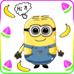 cute mini banana icon