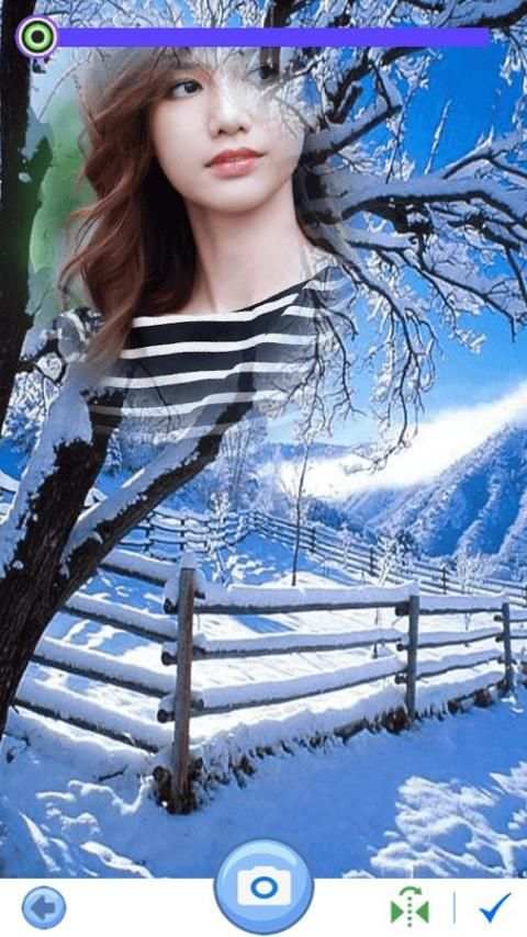Snow fall photo frames 2017 4 تصوير الشاشة