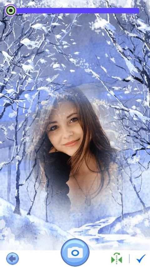 Snow fall photo frames 2017 1 تصوير الشاشة