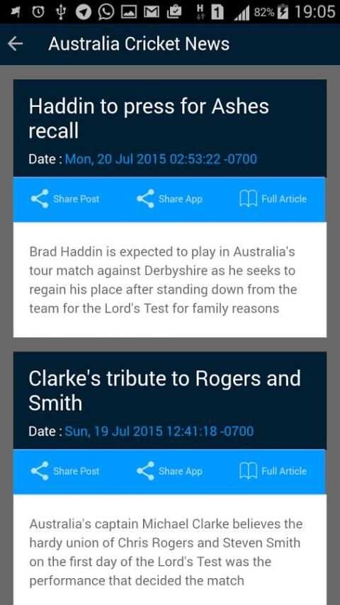 Real Time Cricket RSS скриншот 4