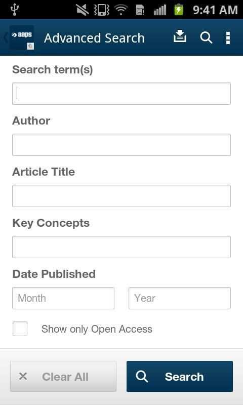 AAPS Journals screenshot 9