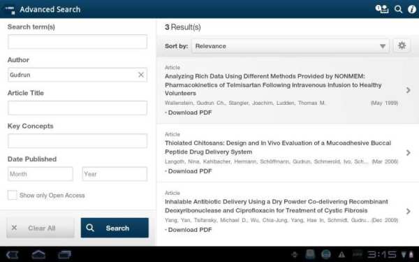 AAPS Journals скриншот 1