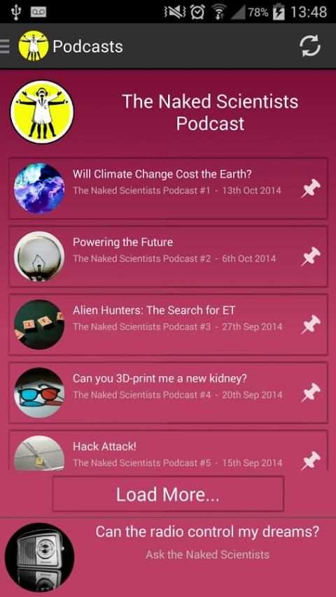 The Naked Scientists App स्क्रीनशॉट 1