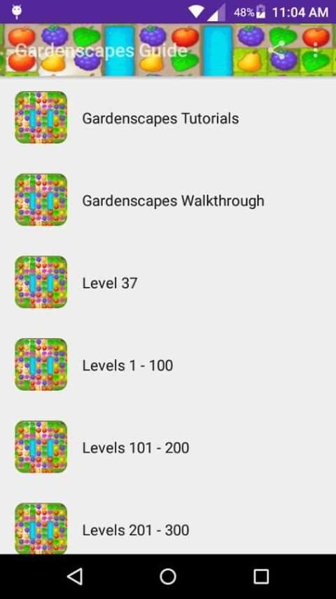 *‍*Guide to Gardenscapes-Level Playthroughs скриншот 8