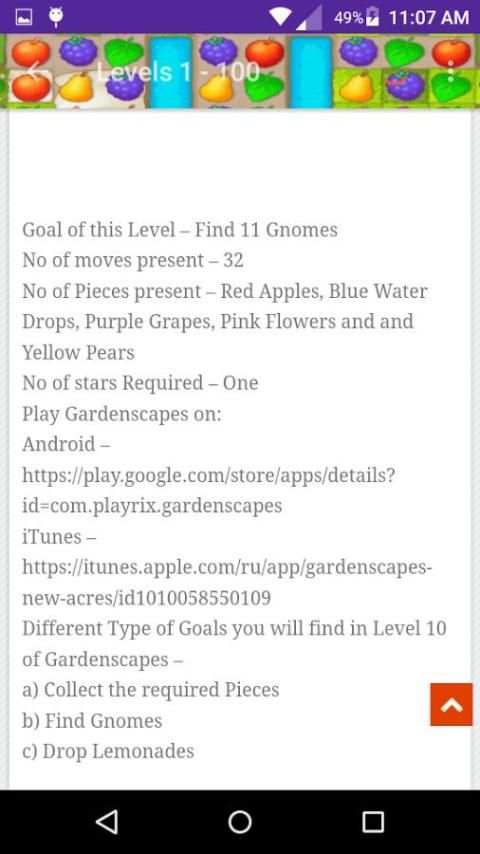 *‍*Guide to Gardenscapes-Level Playthroughs скриншот 1