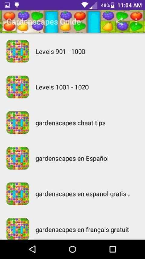 *‍*Guide to Gardenscapes-Level Playthroughs скриншот 6