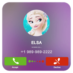 Fake Call From beautiful Elsa 2017 icon