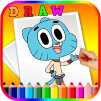 How to Draw Gumball Anime characters on 9Apps