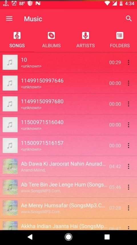 Indian Mp3 Music Player screenshot 1