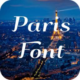 Paris Font for FlipFont , Cool Fonts Text Free