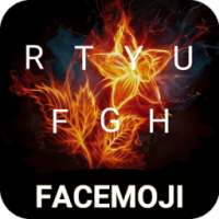 Flaming Flower Emoji Keyboard Theme for Facebook