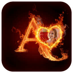 3D Fire Text Photo Frames आइकन
