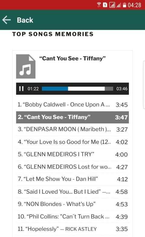 MP3 Love Songs Memories screenshot 3