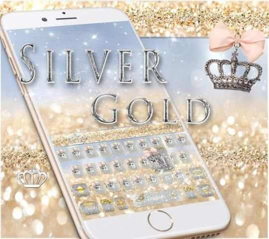Silver gold Keyboard theme screenshot 3