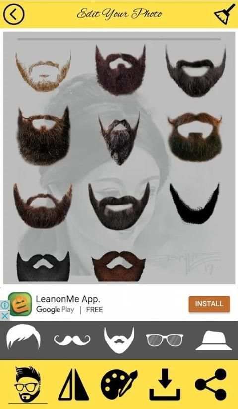 Man HairStyle Editor : Mustache & Boy Photo Editor скриншот 3
