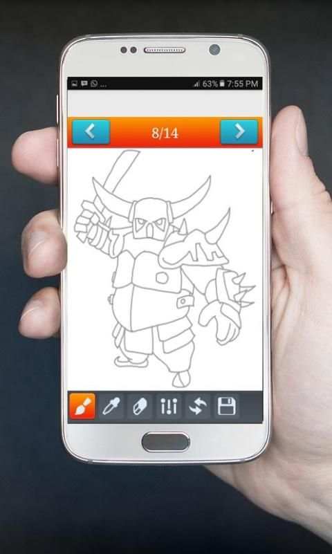 How to Draw and Colour Clash Of Clans скриншот 5