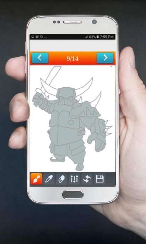 How to Draw and Colour Clash Of Clans скриншот 4