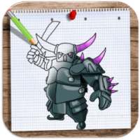 How to Draw and Colour Clash Of Clans