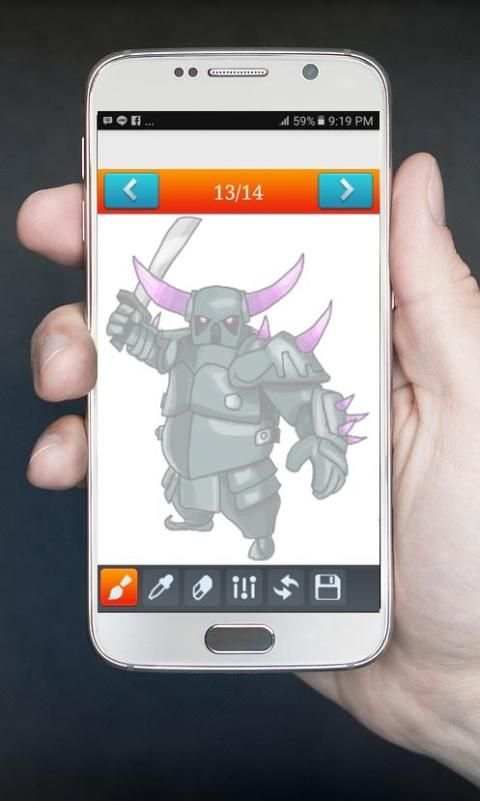 How to Draw and Colour Clash Of Clans скриншот 3