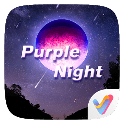 Purple Night 3D V Launcher Theme иконка