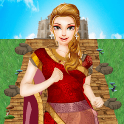 ikon Temple Indian Girl Run