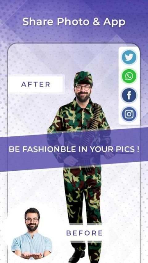 Army Uniform - Army Suit Photo Editor screenshot 1