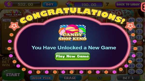 Free Keno Games - Candy Bonus 12 تصوير الشاشة