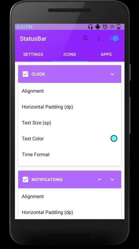 Status Bar screenshot 2