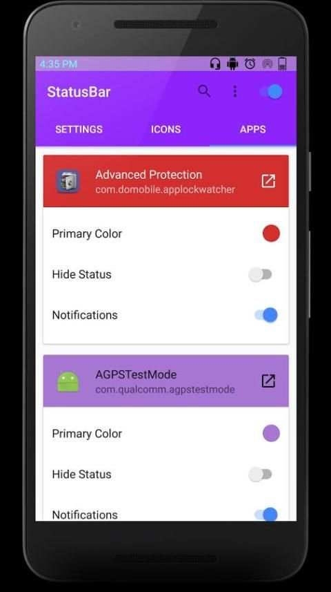 Status Bar screenshot 1