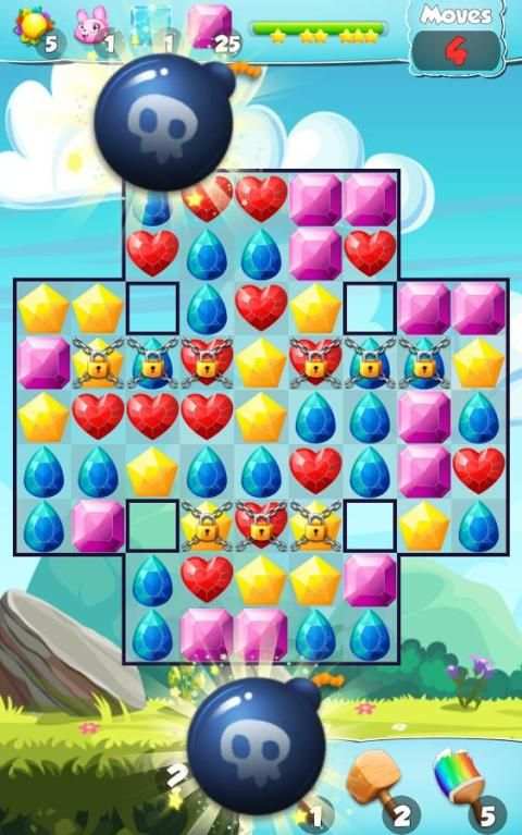 Jewels Gems Quest - Match 3 Game 1 تصوير الشاشة