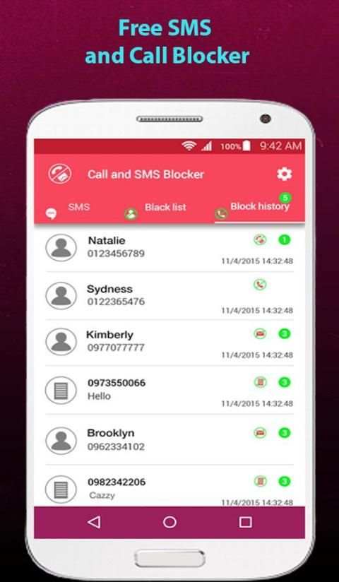 Unwanted Calls and SMS blocker 3 تصوير الشاشة