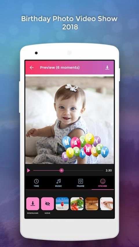 Birthday Photo Video Show 2018 screenshot 1