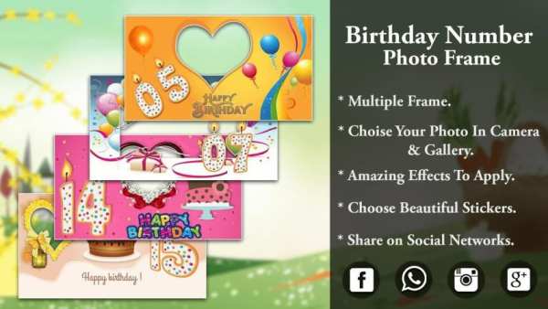 Birthday Date Photo Frame Editor : Birthday Number screenshot 5